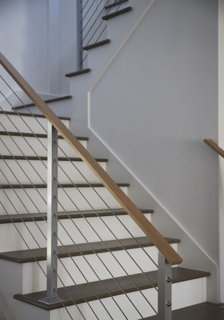 metal railing detail on stairs