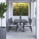 Outdoor dining area custom home